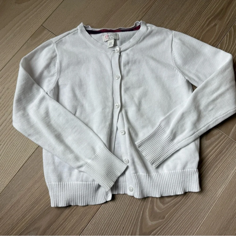 The Children's Place White Button Cardigan
